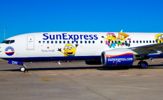 SunExpress&#039;in yeni uçağı “Minyonlar“ ile geldi