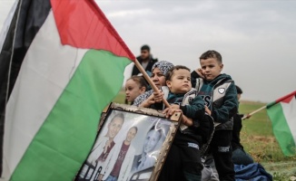 Gazze'de Filistinli tutuklulara destek gösterisi düzenlendi