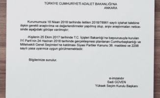 &quot;İyi Parti&#039;ye YSK şoku&quot; haberlerine YSK&#039;den &quot;belge&quot; açıklaması