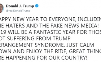 Trump: Yalancı medya sizin de yeni yılınız kutlu olsun