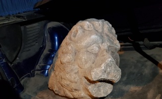 Roma dönemine ait aslan heykeli ele geçirildi