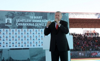 Cumhurbaşkanı Erdoğan Çanakkale’den haykırdı: &quot;Biz buradayız&quot;