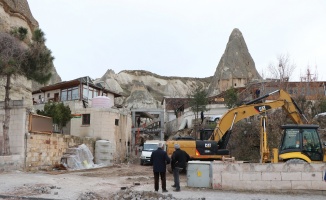 Kapadokya’da 2 haftada 27 kaçak yapı yıkıldı