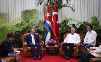Bakan Çavuşoğlu Küba Devlet Başkanı Canel ile görüştü