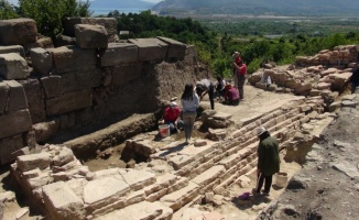 Tieion Antik Kenti&#039;ndeki su sarnıcı gün yüzüne çıkarılıyor