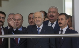 Bahçeli MHP Genel Merkezi'ndeki mesaisine başladı