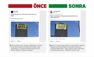 Barış Pınarı Harekatı'nı manipüle etmek için Greenpeace pankartını değiştirdiler