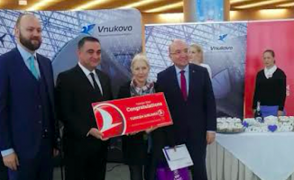 Moskova Vnukova Havalimanı, 23 milyonuncu yolcusunu THY ile İstanbul&#039;a gönderdi