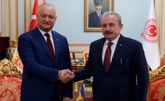 TBMM Başkanı Şentop, Moldova Cumhurbaşkanı Dodon ile bir araya geldi