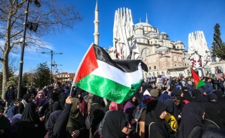 İstanbul'da ABD'nin sözde Orta Doğu barış planı protesto edildi