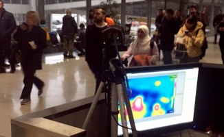 İSG&#039;de ülkeye giren yolcular termal kameralarla kontrol ediliyor