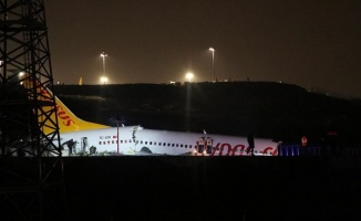Sabiha Gökçen Havalimanı&#039;nda bir uçak pistten çıktı