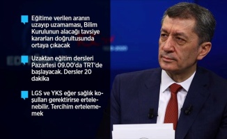 Milli Eğitim Bakanı Selçuk uzaktan eğitimin detaylarını açıkladı