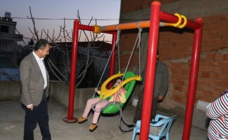 SMA hastası Firdevs'in oyun parkı evine geldi