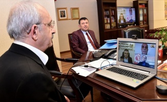 Kılıçdaroğlu, Türk-İş, Hak-İş ve DİSK yöneticileriyle telekonferansla görüştü