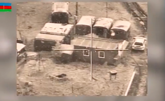 Azerbaycan ateşi ile Ermeni Silahlı Kuvvetlerinin topçu birliklerinin komuta merkezi yok edildi