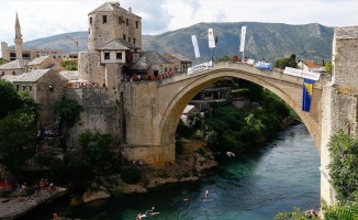 Bosna Hersek&#039;te &#039;454. Geleneksel Mostar Köprüsü Atlayışları&#039; yapıldı