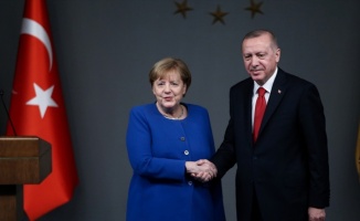 Cumhurbaşkanı Erdoğan, Almanya Başbakanı Merkel ile görüştü