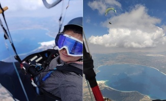 Yamaç paraşütü sporcusu Gülşah Hoş&#039;tan rekor uçuş