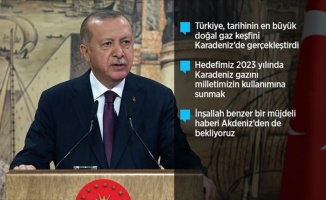 Cumhurbaşkanı Erdoğan: 320 milyar metreküp doğal gaz rezervi keşfettik