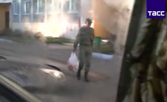 Rus istihbaratının Ukrayna için casusluk yapan subayı yakalama anı kamerada