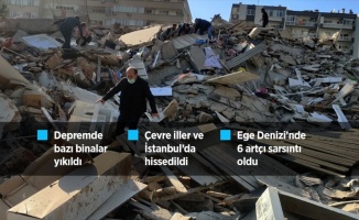 İzmir'i 6,6 büyüklüğünde deprem vurdu