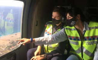 Kadın subaylar &#039;turizm başkenti&#039;nin trafiğini havadan denetliyor