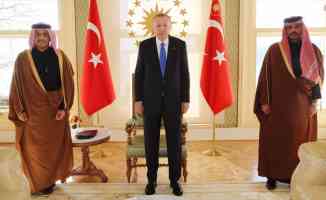 Cumhurbaşkanı Erdoğan, Katar Dışişleri Bakanı Al Sani&#039;yi kabul etti