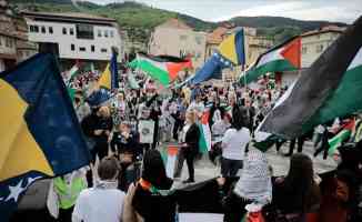 Bosna Hersek&#039;te yüzlerce kişi Filistin&#039;e destek gösterisi düzenlendi
