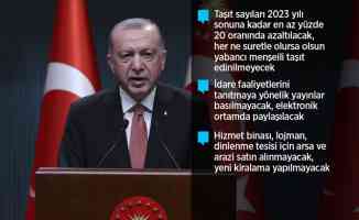 Cumhurbaşkanı Erdoğan&#039;dan &#039;tasarruf tedbirleri&#039; genelgesi