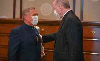 Erdoğan&#039;dan Tataristan Cumhurbaşkanı Minnihanov&#039;a: Şıksın!