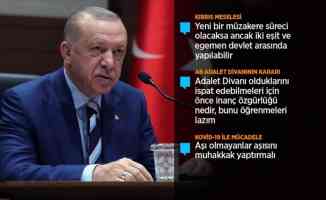Cumhurbaşkanı Erdoğan: Kıbrıs Türk&#039;ü Ada&#039;da yarım asırdan fazla bir süredir eşitlik ve adalet mücadelesi veriyor