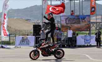 Motosiklette Avrupa Akrobasi Şampiyonası&#039;nın ilk günü tamamlandı