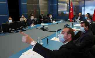 Cumhurbaşkanı Erdoğan, Devlet Bilgi Koordinasyon Merkezi&#039;nde orman yangınlarıyla ilgili toplantıya başkanlık etti