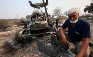 Yangına müdahale eden çiftçinin yanan traktörü devlet tarafından yenilenecek