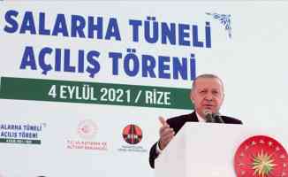 Cumhurbaşkanı Erdoğan: Salarha Tüneli Rize'nin 70 yıllık hayalidir