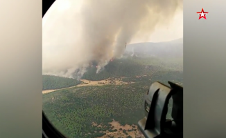 Rus Ordusu, Türkiye&#039;deki orman yangınlarını nasıl söndürdüklerini anlatan görüntüleri paylaştı