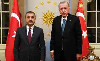 Cumhurbaşkanı Erdoğan, TCMB Başkanı Kavcıoğlu'nu kabul etti