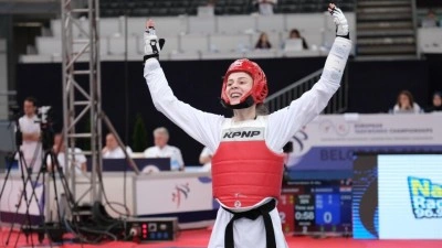 2026 Avrupa Tekvando Şampiyonası'nda milli sporcu Merve Din&ccedil;el Kavurat altın madalya kazandı