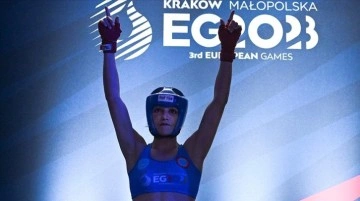 3. Avrupa Oyunları'nda kickboks dalında milli sporcu Emine Arslan, altın madalya kazandı
