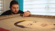 81 ilden toplanan tohumla Erdoğan'ın portresini yaptı