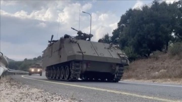 İsrail'in Lübnan sınırındaki gergin bekleyiş ile askeri hareketliliği görüntülendi