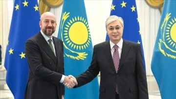 AB Konseyi Başkanı Michel, Kazakistan Cumhurbaşkanı Tokayev ile görüştü