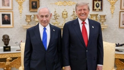 ABD Başkanı Trump, İsrail Başbakanı Netanyahu ile Beyaz Saray'da g&ouml;r&uuml;şt&uuml;