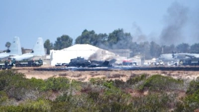 ABD'nin F-35B savaş u&ccedil;ağı San Diego'daki askeri &uuml;sse d&uuml;şt&uuml;