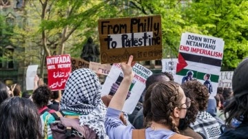 ABD'nin Pennsylvania eyaletindeki üniversitelerde Filistin'e destek gösterileri devam ediyor