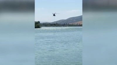 Adıyaman'da &ccedil;ıkan orman yangınına m&uuml;dahale ediliyor