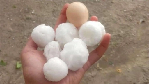 Adıyaman'da dolu etkili oldu