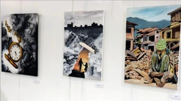 Adıyaman'da depremde hayatını kaybeden öğrenciler anısına resim sergisi açıldı