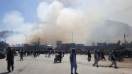 Afganistan'da iş merkezinde yangın: 120 mağaza kül oldu